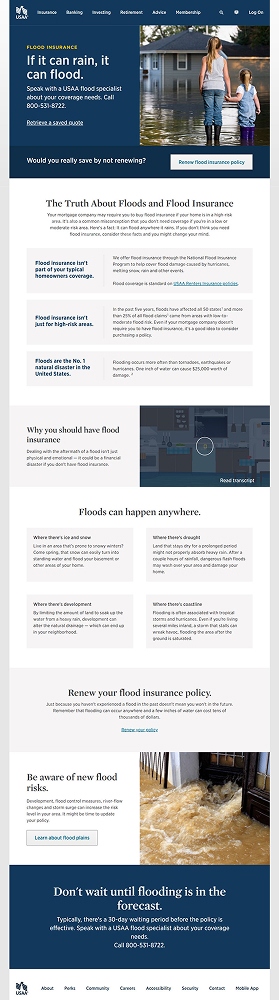 Flood Insurance storefront iteration 3